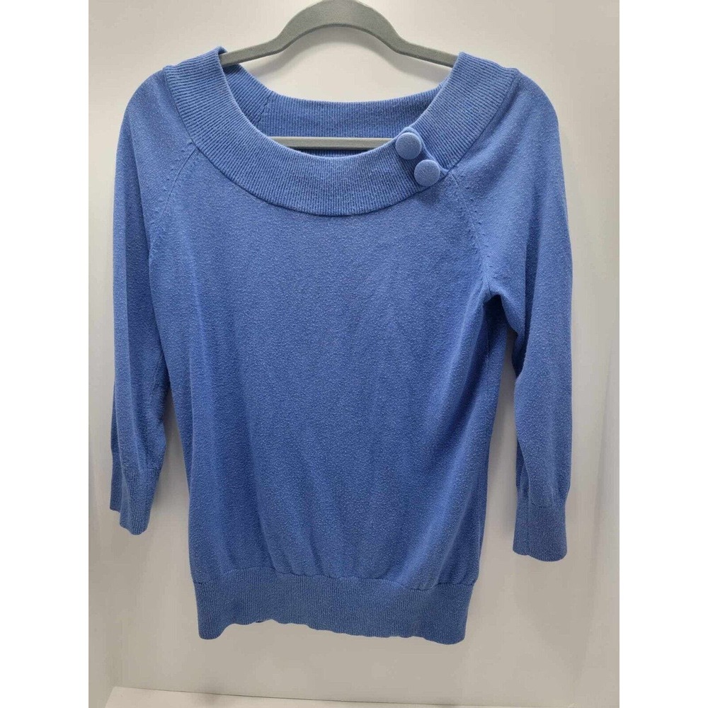 banana republic blue sweater Boat Neck size medium